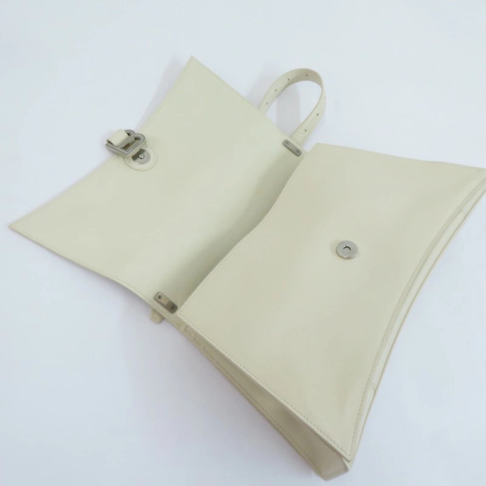 BALENCIAGA CRUSH SLING BAG PAPER CALF Shoulder White - Picture 12 of 15